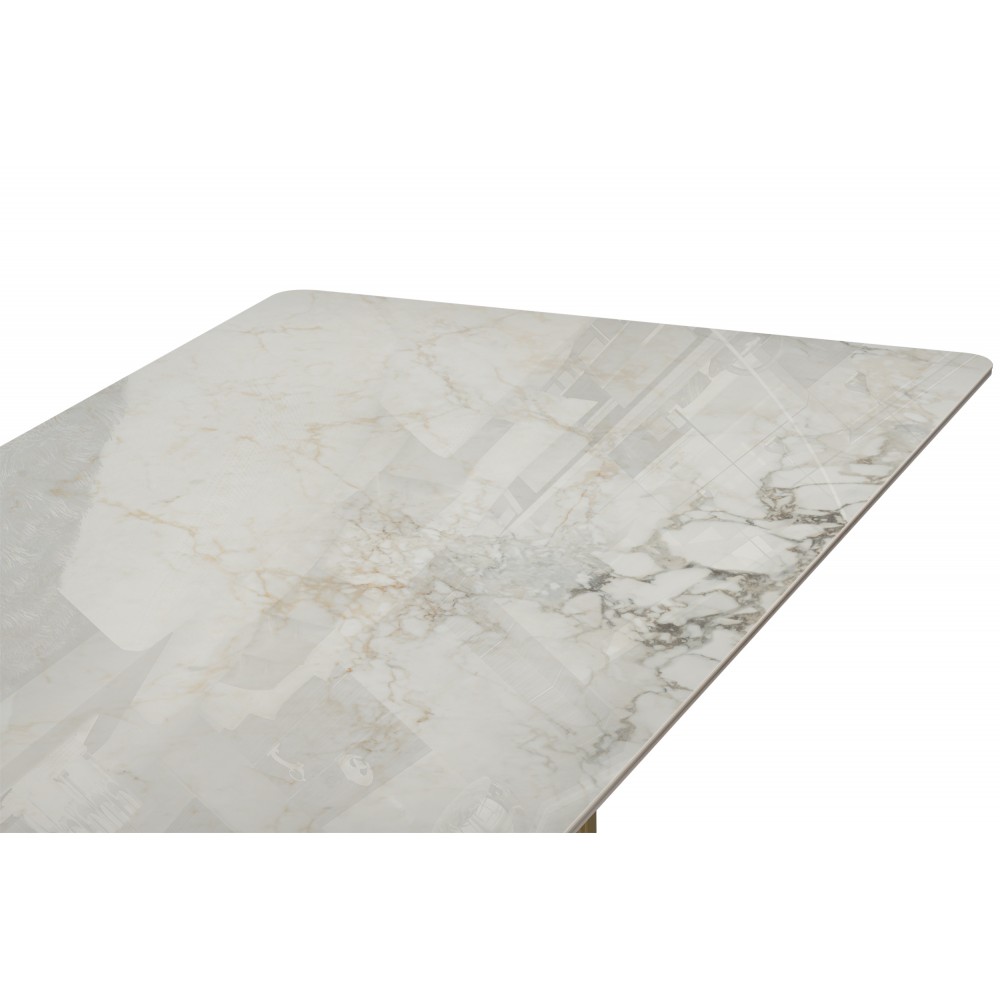 Керамический стол Ривера 220x110 brecha crema / золото Керамический стол Ривера 220x110 brecha crema / золото