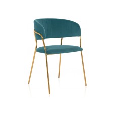 Стул на металлокаркасе на металлокаркасе Kamelia green / gold