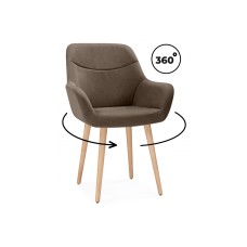 Стул деревянный Флюид 360 коричневый (glory 08) / светлое дерево