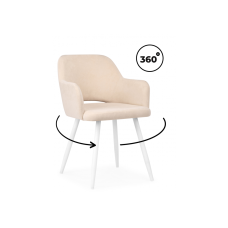 Стул на металлокаркасе Эолин 360 бежевый (glory 03) / белый