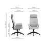 Офисное кресло Leo light gray / dark gray