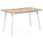 Стол деревянный раскладной Колон Лофт 120 25 мм дуб делано светлый / белый матовый