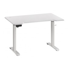Компьютерный стол Маркос с механизмом подъема 120х75х75 белый / белая шагрень