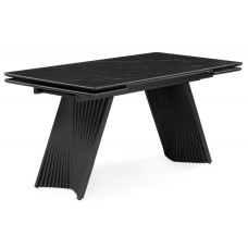 Керамический стол Вейв 140(200)х80 shakespeare black / черный