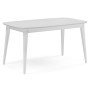 Стол деревянный Адель 145(190)x80 белый матовый