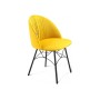 Стул на металлокаркасе SHT-ST35-1/S107 имперский жёлтый / чёрный муар