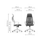 Офисное кресло Golem dark gray / white