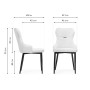 Стул на металлокаркасе Neli white / black