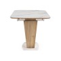 Керамический стол Петир 120(160)х80х75 gilt white / дуб монтана