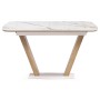 Керамический стол Петир 120(160)х80х75 gilt white / дуб монтана