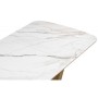 Керамический стол Петир 120(160)х80х75 gilt white / дуб монтана