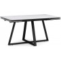Керамический стол Памелла 120(180)х80 snow alpin / черный