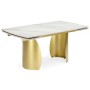 Керамический стол Готланд 160(220)x90 бежевый (fnz9206037) / золото