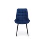 Стул на металлокаркасе Челси К синий (zd 798) / черный np