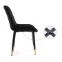 Стул на металлокаркасе Seda-1 black / gold / black
