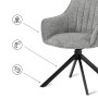 Стул на металлокаркасе Denever gray / black
