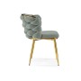 Стул на металлокаркасе на металлокаркасе Rendi light gray / gold