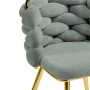 Стул на металлокаркасе на металлокаркасе Rendi light gray / gold