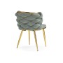 Стул на металлокаркасе на металлокаркасе Rendi light gray / gold