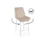 Барный стул Седа 360 бежевый (zd 210) / белый np