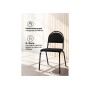 Стул на металлокаркасе Гумер ткань черный / черный глянец