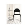Стул на металлокаркасе Гумер ткань черный / черный глянец