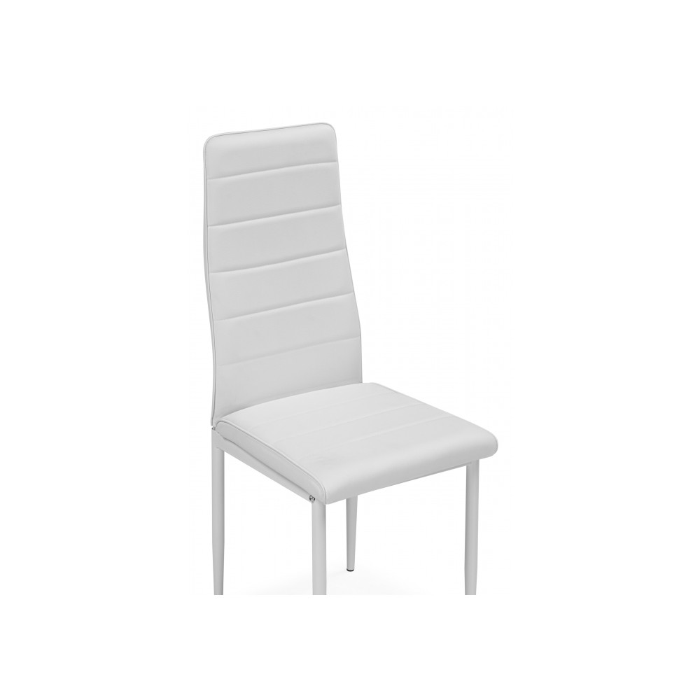 Стул на металлокаркасе DC2-001 искусственная кожа белый / белый Стул на металлокаркасе DC2-001 искусственная кожа белый / белый