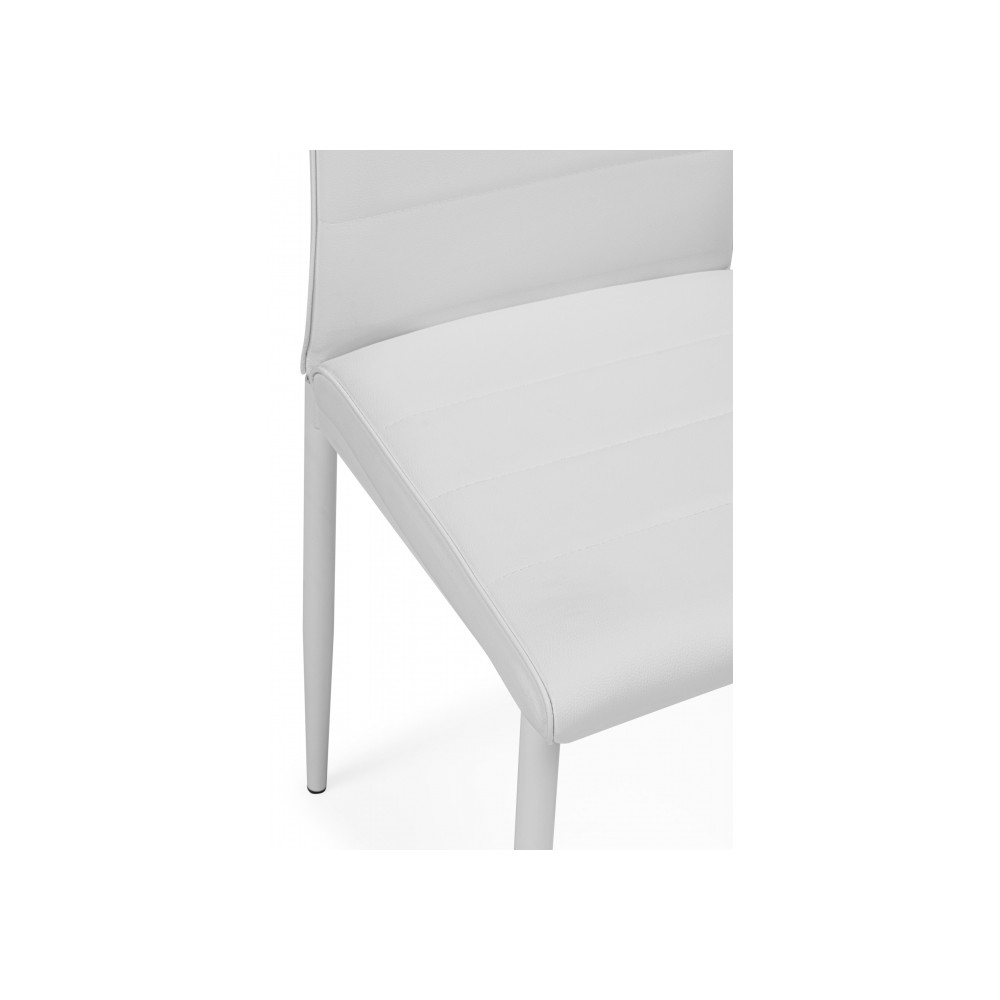 Стул на металлокаркасе DC2-001 искусственная кожа белый / белый Стул на металлокаркасе DC2-001 искусственная кожа белый / белый