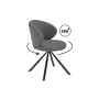 Стул на металлокаркасе Solomon крутящийся gray / black