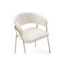Стул на металлокаркасе Kamelia 1 white fabric / gold