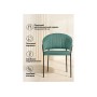 Стул на металлокаркасе Лео зеленый brandy light 10 / черный