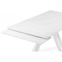 Керамический стол Вилли 140 (200) х 80 белый мрамор alpin white / snow white / белый