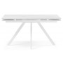 Керамический стол Вилли 140 (200) х 80 белый мрамор alpin white / snow white / белый