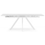 Керамический стол Вилли 140 (200) х 80 белый мрамор alpin white / snow white / белый