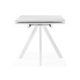 Керамический стол Вилли 140 (200) х 80 белый мрамор alpin white / snow white / белый