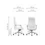 Офисное кресло Sarabi white / satin chrome