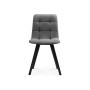 Стул на металлокаркасе Симпл темно-серый / черный