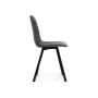 Стул на металлокаркасе Симпл темно-серый / черный