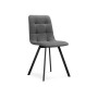 Стул на металлокаркасе Симпл темно-серый / черный
