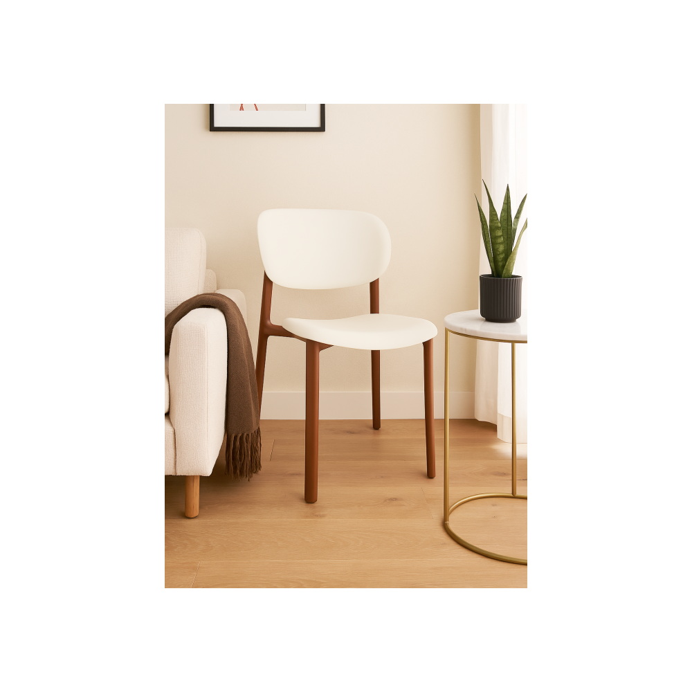 Пластиковый стул Mokka brown / milky Пластиковый стул Mokka brown / milky