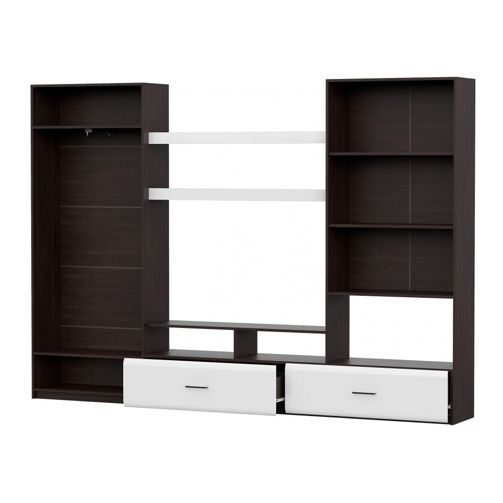 Готовая гостиная Jimenez дуб венге / белый глянец Готовая гостиная Jimenez дуб венге / белый глянец