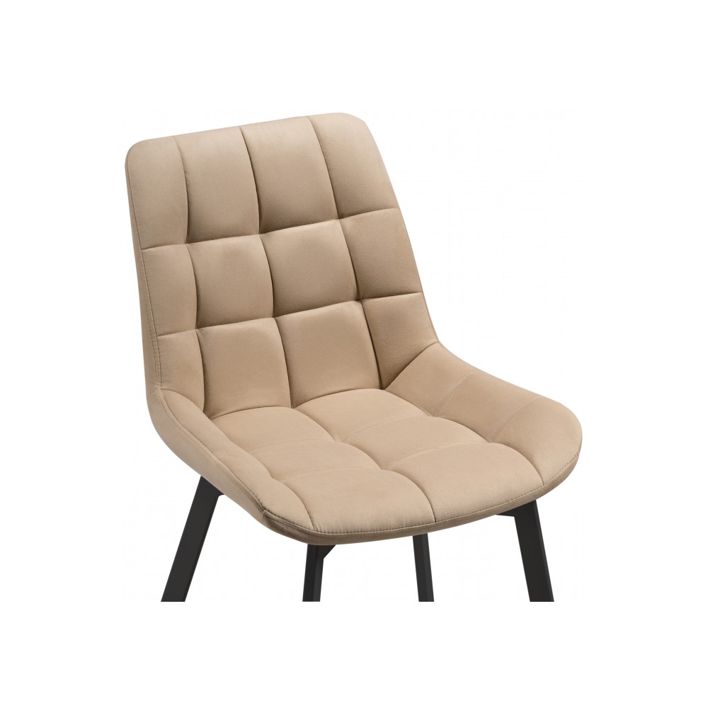 Стул на металлокаркасе Челси бежевый / черный Стул на металлокаркасе Челси бежевый / черный