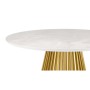 Керамический стол Нэнси 110 onyx bianco soft satin / золото