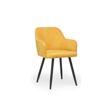 Стул на металлокаркасе Инфини горчичный (ocean 016) / черный