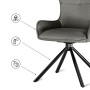 Стул на металлокаркасе Chicago light gray / black