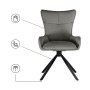 Стул на металлокаркасе Chicago light gray / black