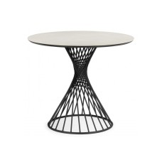 Керамический стол Вивиен 90 carmen light grey / черный