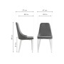 Стул на металлокаркасе Kora black / gray