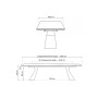 Керамический стол Денхольм 240(290)х100х75 rystal onyx bianco / черный
