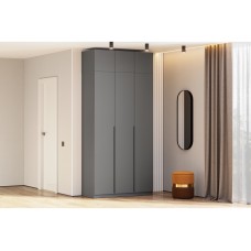 Шкаф Даиго с антресолью графит серый текстурный комплектация 2